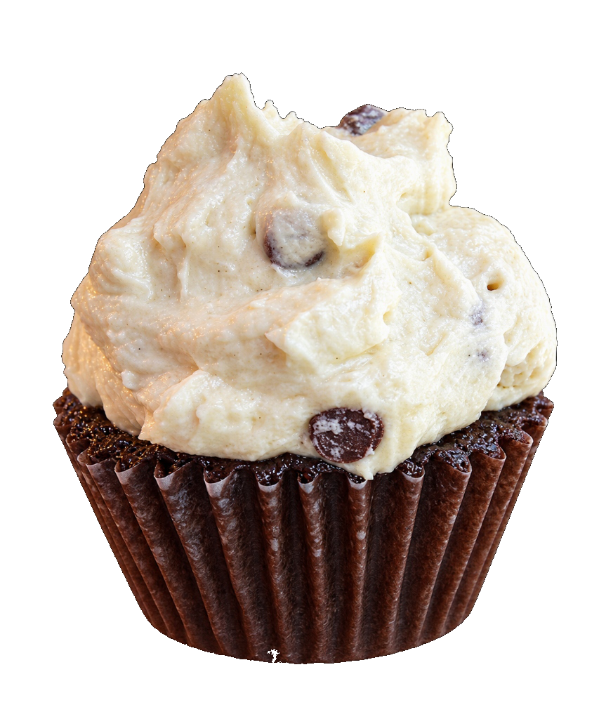 Chocolate Chip Cookie Dough Cupcake