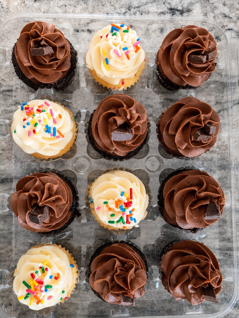 Chocolate Fudge & Vanilla Funfetti Dozen