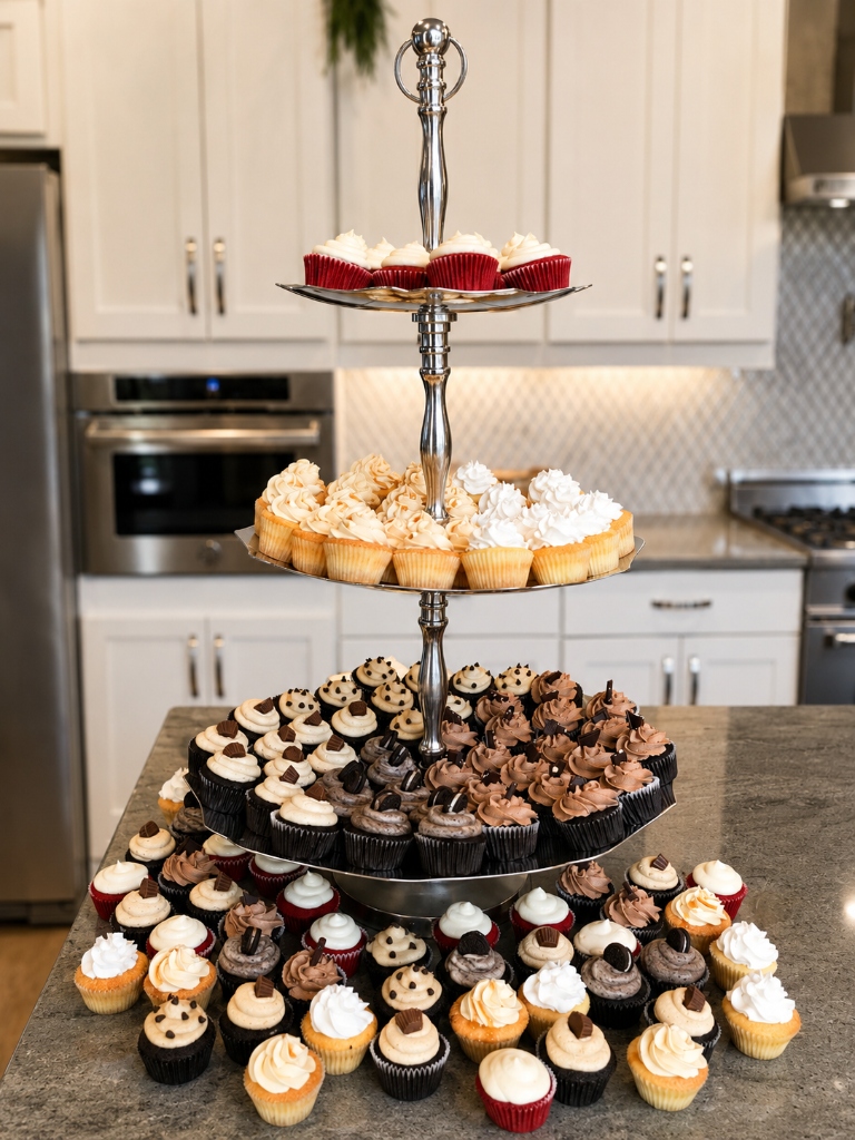 Multi-Tiered Cupcake Tower Display