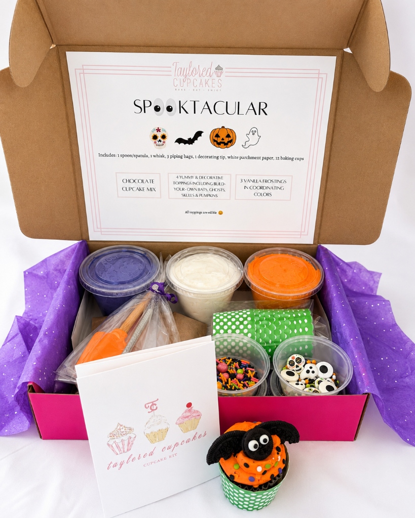 SPOOKTACULAR DIY Halloween cupcake decorating kit box