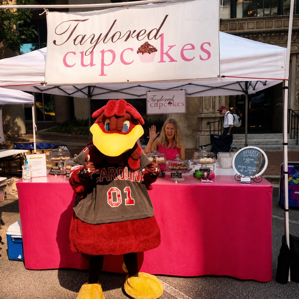 Taylored Cupcakes Stand at Soda City Market